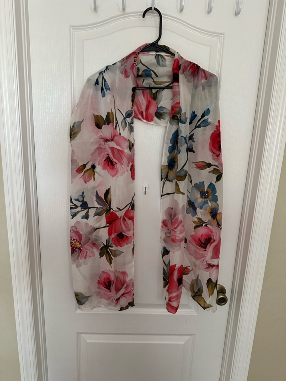 Punctuate Barnes & Noble 100% Silk Floral Scarf